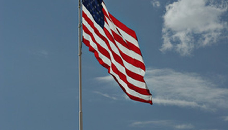 Flags can be hung on free standing poles or poles connected to walls Flags can be hung on free standing poles or poles connected to walls