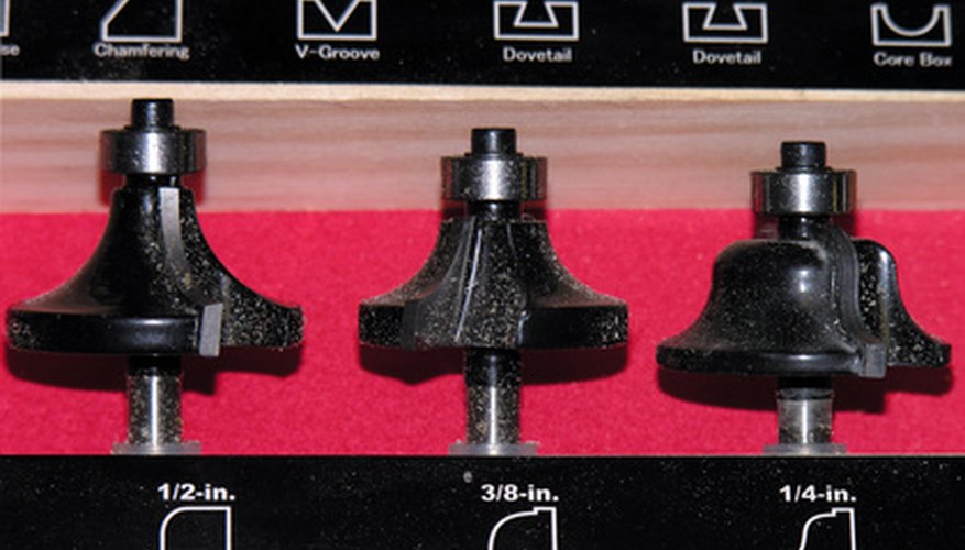 Router bits are used to cut dovetail joints in wood. Router bits are used to cut dovetail joints in wood.