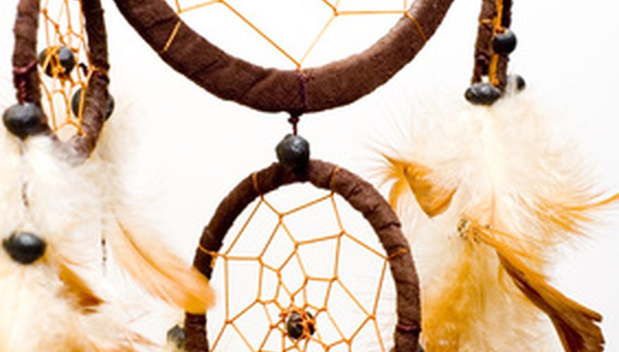 The feathers on a dream-catcher represent the element air. The feathers on a dream-catcher represent the element air.
