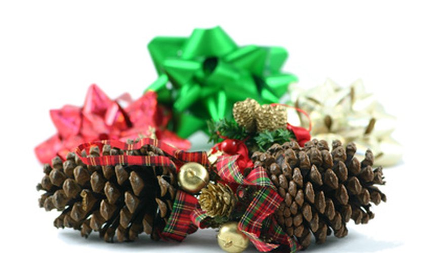 Pine cones make excellent crafting materials once they're cured. Pine cones make excellent crafting materials once they're cured.