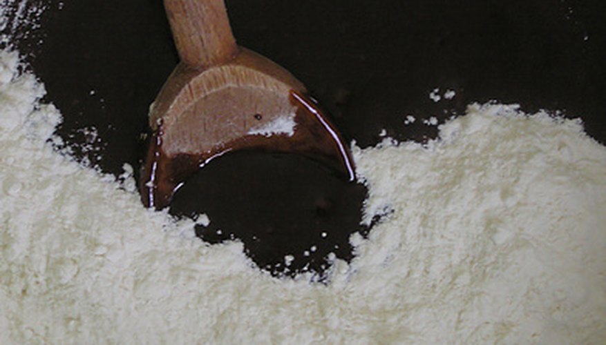 The gluten in flour helps the plaster form a glue-like substance. The gluten in flour helps the plaster form a glue-like substance.