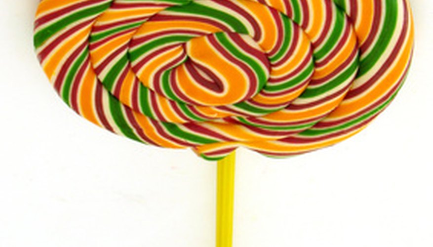 Make a lollipop with Styrofoam. Make a lollipop with Styrofoam.