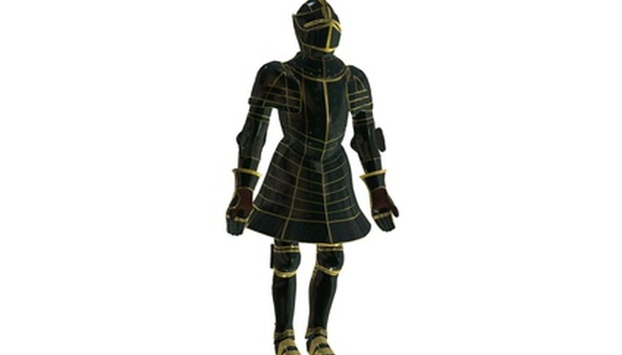 Knights wore armor to protect them in battle. Knights wore armor to protect them in battle.