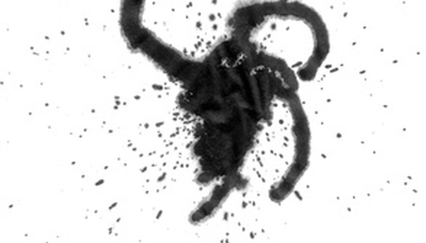 Paint the shark mouth outline using black paint. Paint the shark mouth outline using black paint.