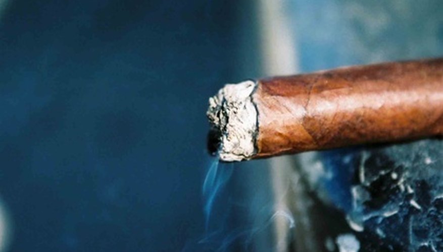 A burning cigar. A burning cigar.