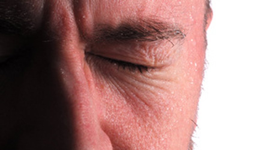 A mixture of water and glycerin can be used to make realistic sweat for stage acting, photos and movies. A mixture of water and glycerin can be used to make realistic sweat for stage acting, photos and movies.