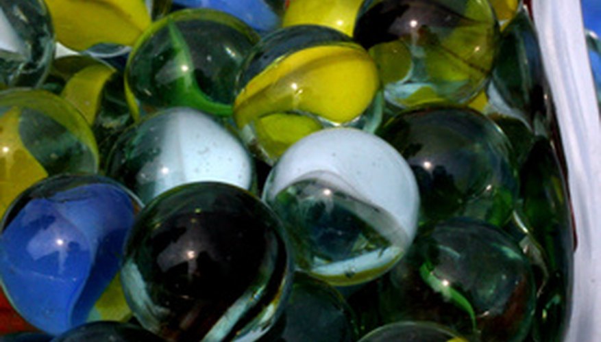 The color and patterns of marbles help transform plain items into decorative ones. The color and patterns of marbles help transform plain items into decorative ones.