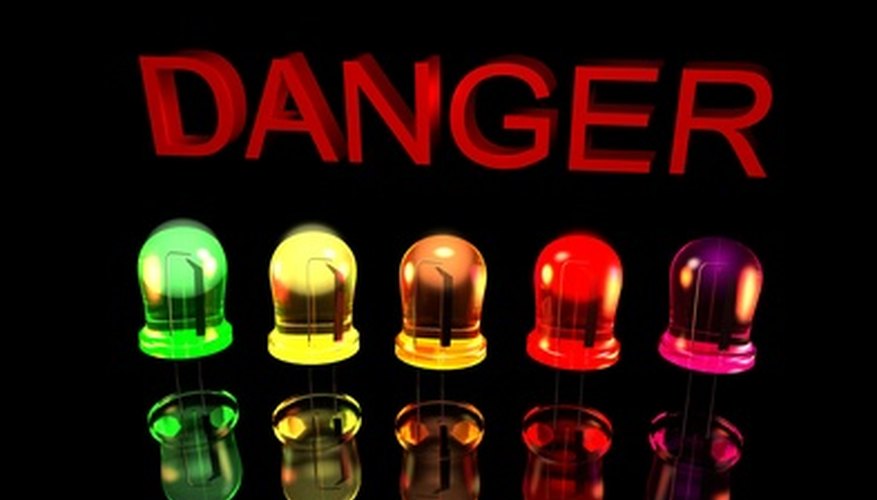 Different color LEDs use different amounts of power. Different color LEDs use different amounts of power.