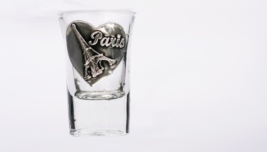Shot glasses can be embellished with metal clay. Shot glasses can be embellished with metal clay.