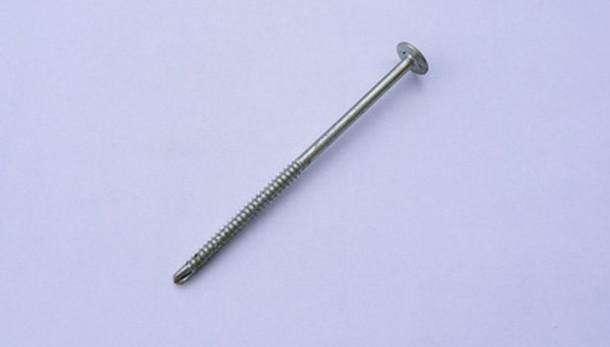 You can make a model of a screw out of a paper towel roll. You can make a model of a screw out of a paper towel roll.