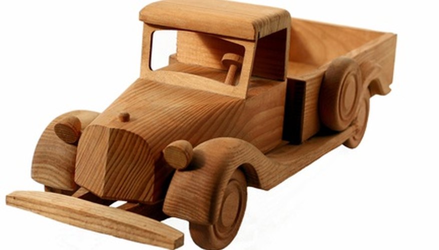 Build a wooden toy truck to use as a model or a toy. Build a wooden toy truck to use as a model or a toy.