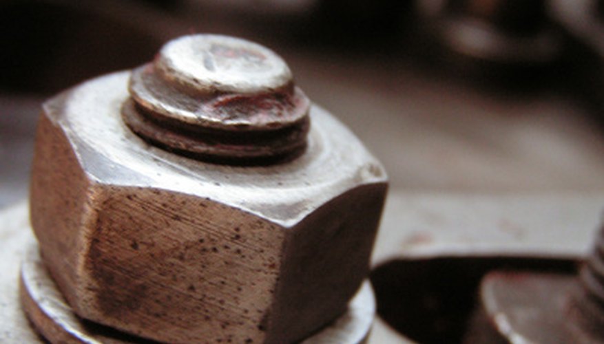A nut and bolt have matched threads to tighten or loosen as they rotate. A nut and bolt have matched threads to tighten or loosen as they rotate.