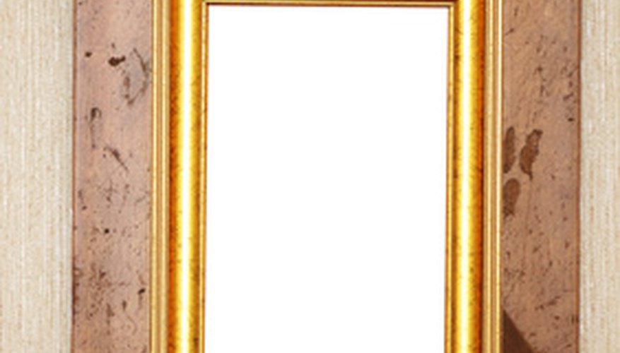 Antiquing with gold paint enhances everyday items, such as picture frames. Antiquing with gold paint enhances everyday items, such as picture frames.