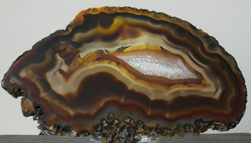 Agate is known for its banding patterns. Agate is known for its banding patterns.