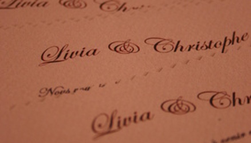 Wedding invitations are frequently hand-stamped. Wedding invitations are frequently hand-stamped.