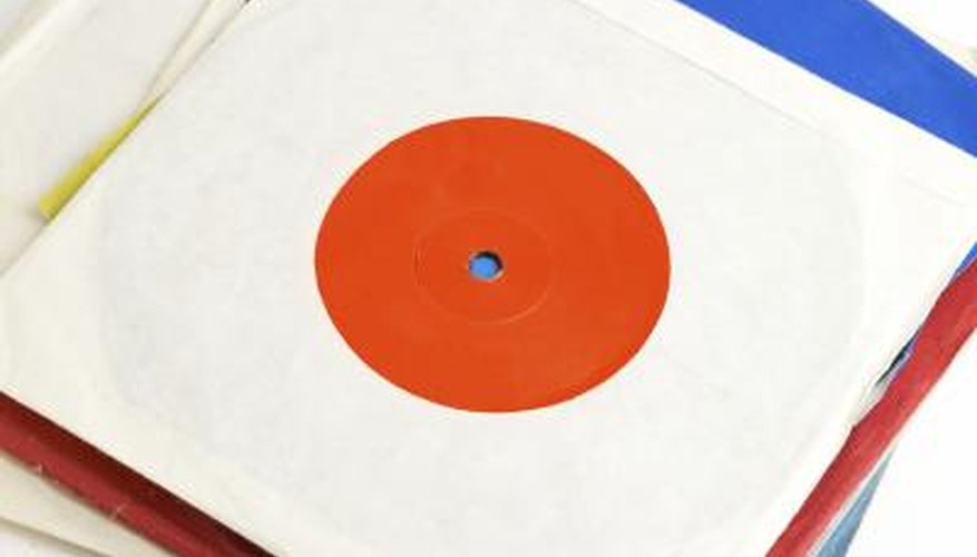 Sleeve covers with 45 records Sleeve covers with 45 records