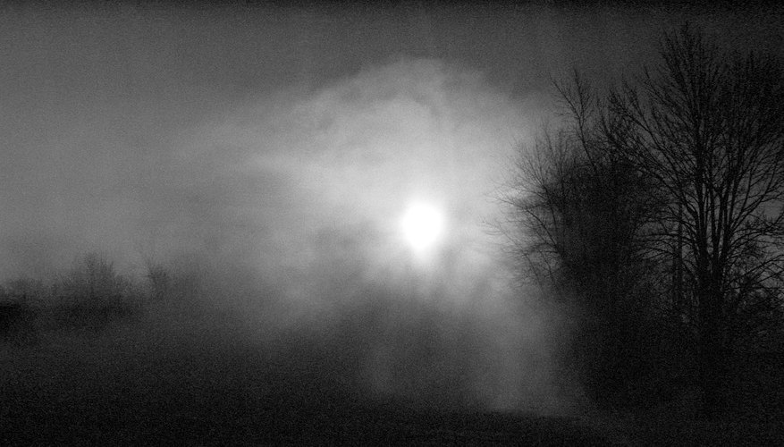 A little fog and some light and you're set for the spookiest house on the block. A little fog and some light and you're set for the spookiest house on the block.