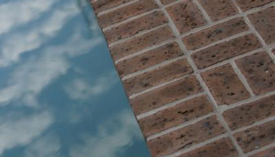 Brick edging around a pool Brick edging around a pool