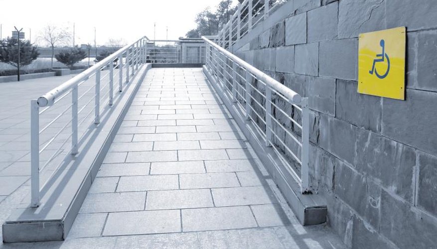 A wheelchair ramp A wheelchair ramp