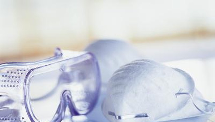 Wear safety protection when using chemical cleaners. Wear safety protection when using chemical cleaners.