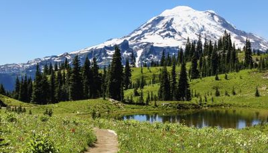 The Cascade mountain range. The Cascade mountain range.
