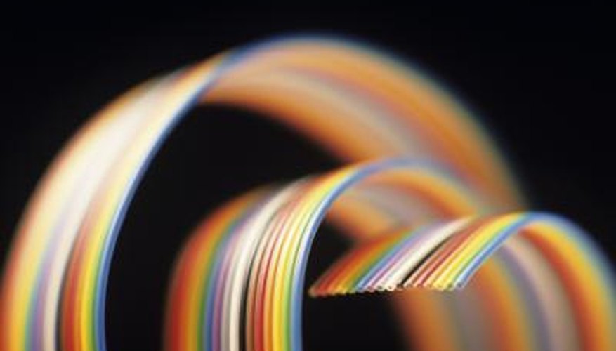 Flat ribbon cables are made up of multiple insulated wires. Flat ribbon cables are made up of multiple insulated wires.