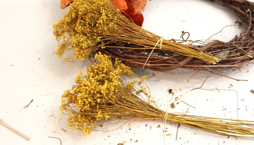 Photo Credit: Jonathan Fong Attach dried wildflowers