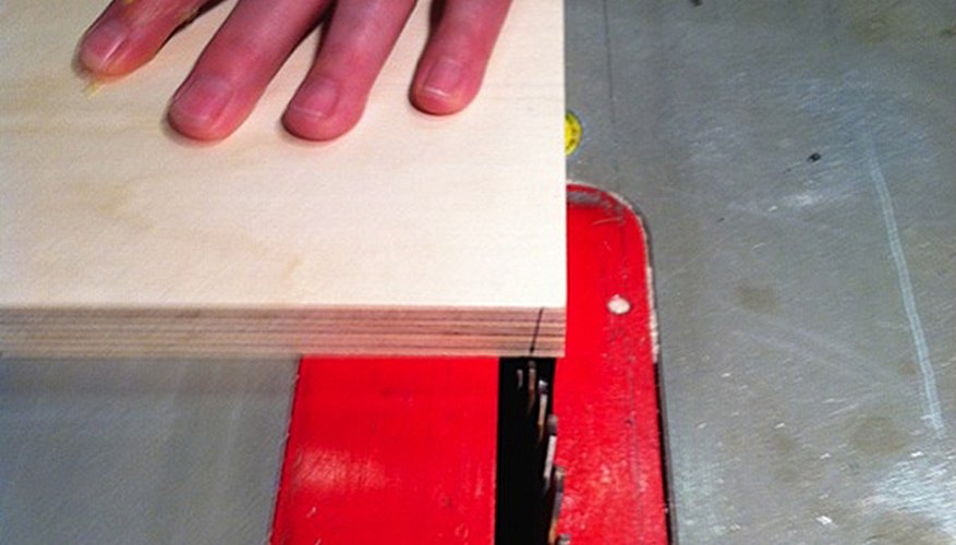 Photo Credit: A table saw and steady hand ensure a clean cut. Exercise caution when using power tools.