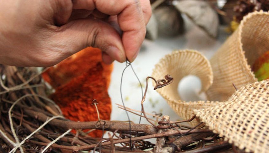Photo Credit: Jonathan Fong Make a wire loop to hang the wreath
