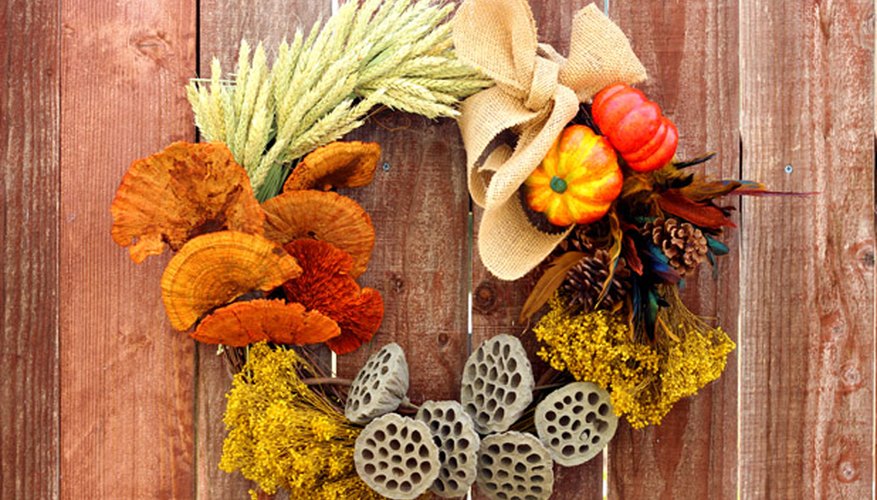 Photo Credit: Jonathan Fong A colorful fall elements wreath