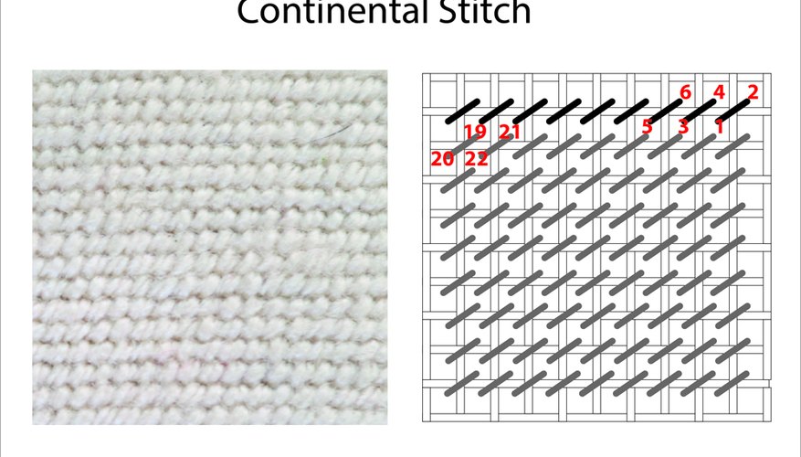 Photo Credit: Seamstress Erin Currie Continental Needlepoint Stitch