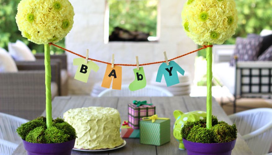 Baby Shower Topiary Clothesline Centerpiece Baby Shower Topiary Clothesline Centerpiece