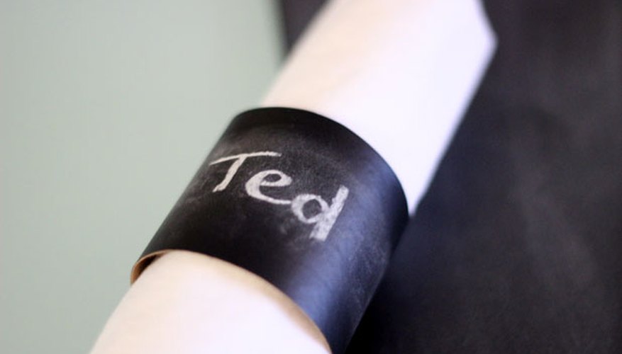 Matching chalkboard napkin rings Matching chalkboard napkin rings