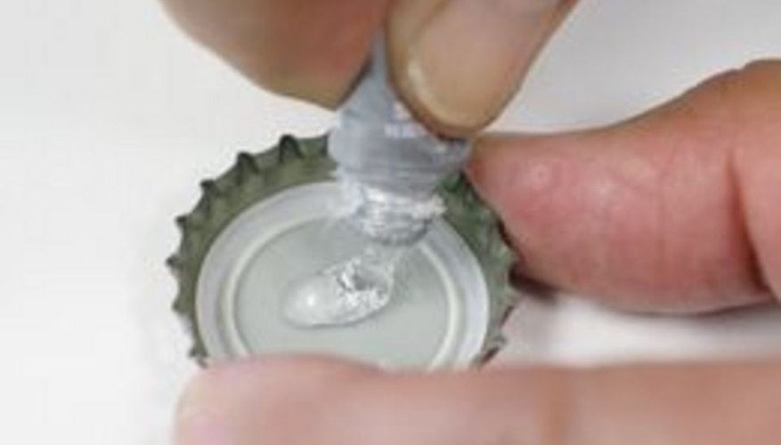 Craft adhesive works with almost anything. Craft adhesive works with almost anything.