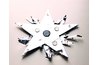 Gluing together the layers and embellishing the star.