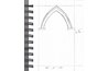 Archway sketched within a drawing area based on the Golden Mean