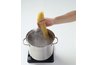 Hold the pasta carefully in the water for a few seconds to allow it to become more flexible.