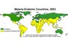 Countries where malaria is endemic