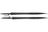 Compare the strength of a rounded shoulder to an angled shoulder from blade to tang