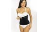 White all-over body slimmer and black workout waist shaper