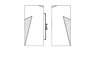 Cut out shaded areas to form a T shape.