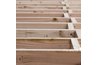 Floor joists are on 16-inch centers.