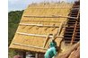 thatch roof half way finished - photo by Thatch-It.com