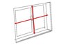 Dimensions of the rough opening are 2x4 to 2x4