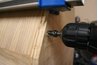 Screws drilled into the wood will ensure long-lasting construction.