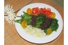 Salad seasoned with calamondin juice