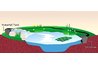 Diagram of a water garden with skimmer and external waterfall tank