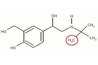 Structure of an albuterol molecule, with a methyl group circled in red
