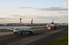 Planes on the runway