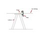 Clamping the wire shelving with a board and clamp